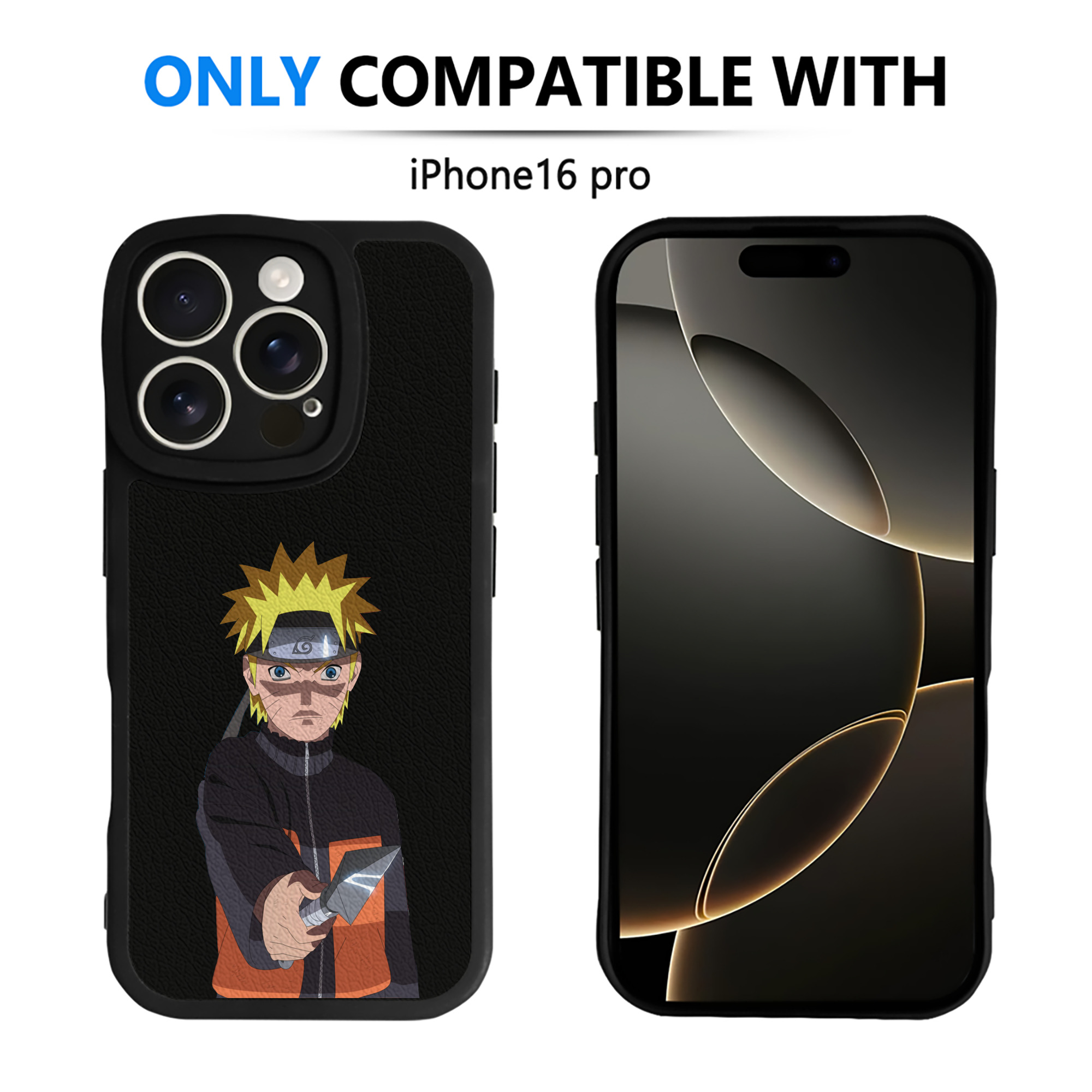 （画像用） NARUTO -ナルト- うずまき ナルト Uzumaki Naruto 【iPhone 16シリーズ対応】シリコンスマホケース（レザー調） 材質：シリコン